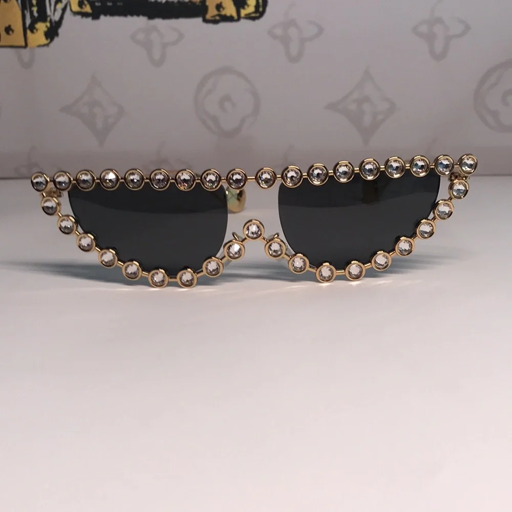 New Authentic Stylish Gold and Black Sunglasses GG0364S 002